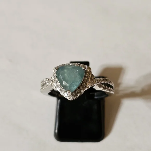 RARE Grandidierite & Diamonds Ring💍! Size 8! - Picture 6 of 11